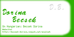 dorina becsek business card